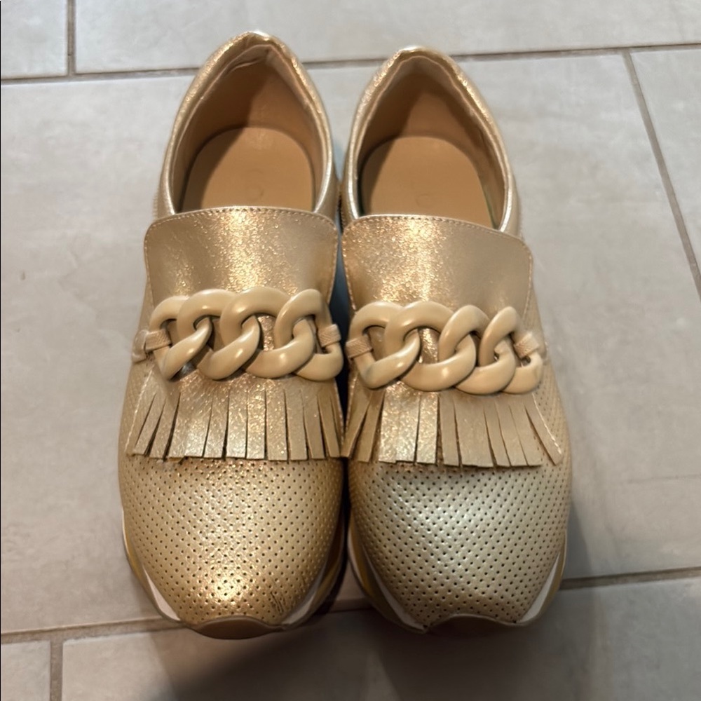 Coconuts Gold loafers